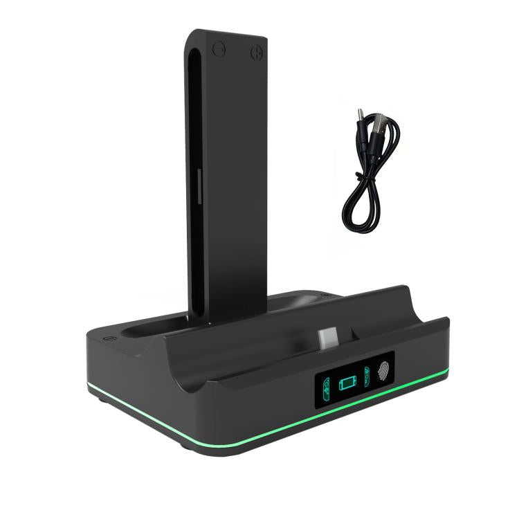For Nintendo Switch 2 & Joy-Con Controllers KJH Charging Dock With Ambient Lighting, PG-SW2130 White, PG-SW2130 Black