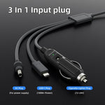 3 In 1 TYPE-C To DC Cigarette Lighter Car Charger For Starlink 4th GEN Mini, 3m, 5m