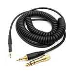 2.5mm To 3.5+6.35mm Plug Spring Headphone Cable for Sennheiser HD6 / HD8 / HD7 / HD598, ZS0229