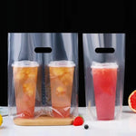 Milk Tea Coffee Disposable Takeout Bags, 100 bags in one package, 90mm Single Cup 700ml, 98mm Single Cup 700ml, 90mm Double Cup 700ml, 98mm Double Cup 700ml, 120mm Overlord Cup 1000ml