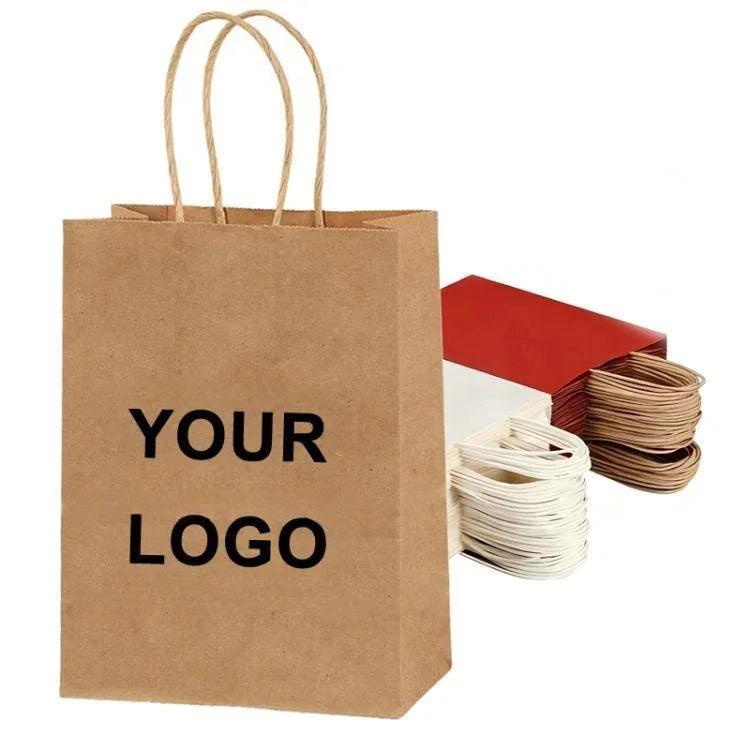 Kraft Paper Takeout Bags, Size: 13x7x14.5cm, 50bags In One Package, 15x8x21cm, Natural, 21x11x27cm, Natural, 15x8x21cm, White, 21x11x27cm, White, 21x14x27cm, White, 26x12x31cm, White, 32x11x27cm, White