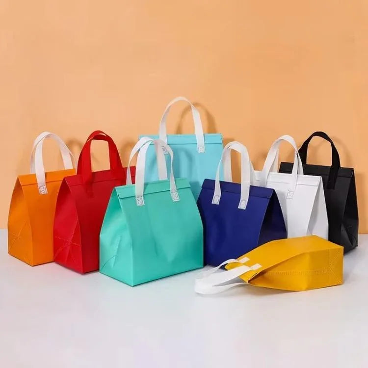 Aluminum Foil Thermal Takeaway Bag, 50 Bags In One Package, Size: 21x26x11cm, Small 21x26x11cm, Medium 24x24x15cm, Large 26x26x17cm, Extra Large 30x30x20cm