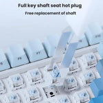 Ajazz AK820 MAX Hot-swappable Gasket 75 Mechanical Keyboard With RGB Light, Tri-mode Ice Cream Shaft Black Gray Yellow, Wired Magnetic Shaft Black Gray Yellow, Wired Magnetic Shaft Side Carved Gradient Gray