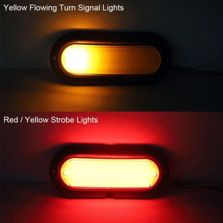 Truck Trailer Dual-Color Flashing 74 LED Taillights Brake Lights