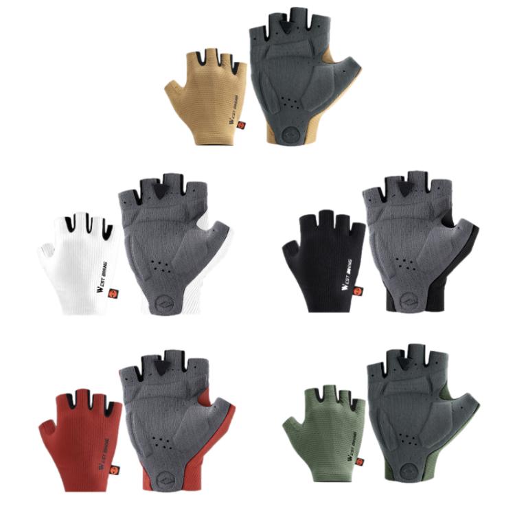 WEST BIKING Cushioned Breathable Non-slip Cycling Training Gloves, M, L, XL, XXL