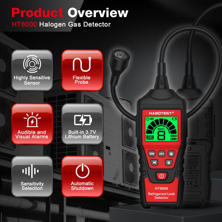 HABOTEST Car Air Conditioning Freon Refrigerant Leak Tester, HABOTEST HT6000