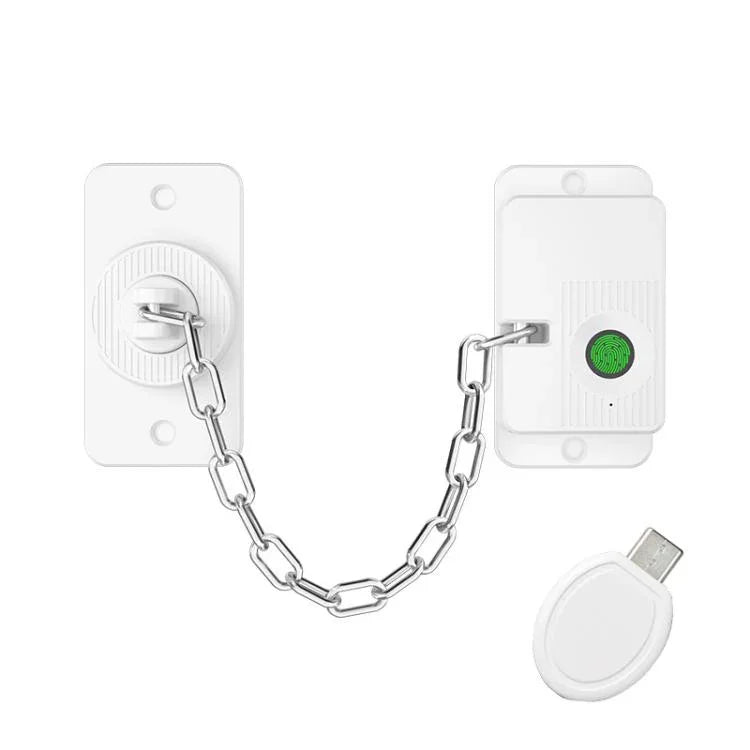 Smart Fingerprint Chain Lock with Electronic Key Child & Pet Safety Window Restrictor