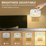 Smart Motion Sensor Night Light 3 Color Temperatures Plug-in Light for Bedroom, Hallway, Stairs, EU Plug, US Plug
