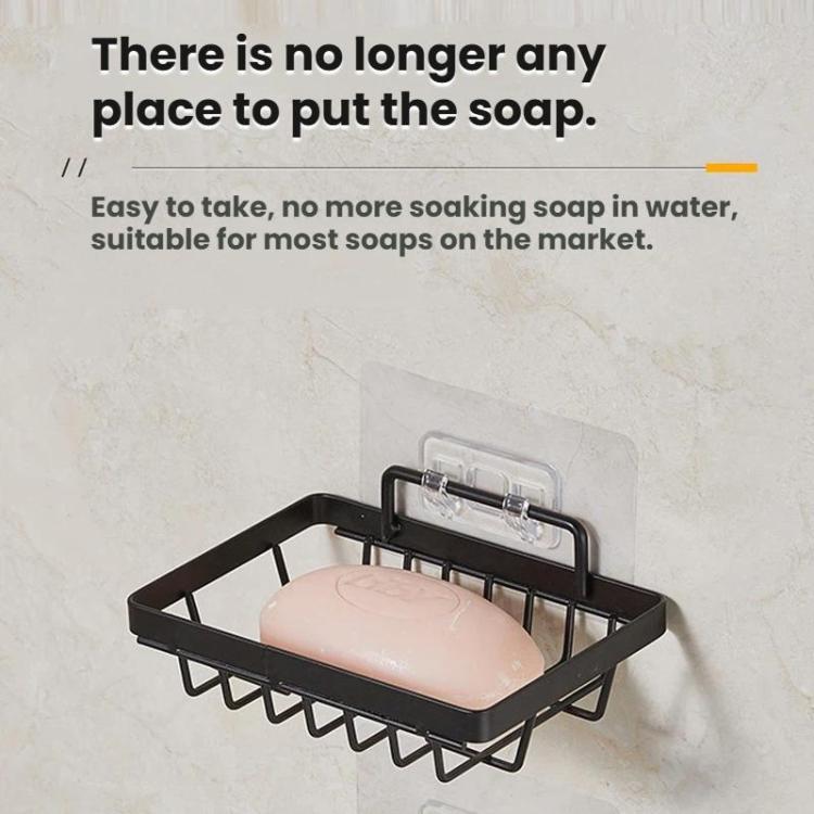 Punch-Free Bathroom Wall-Mounted Shower Gel Storage Rack