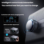 ANKER Prime Gallium Nitride 250W Fast Charger 4 Type-C+2 USB 6-port Desktop Smart Display Charging Station, US Plug, A2345