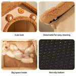 All-Season Removable And Washable Enclosed Warm Cat Bed, S, M, L