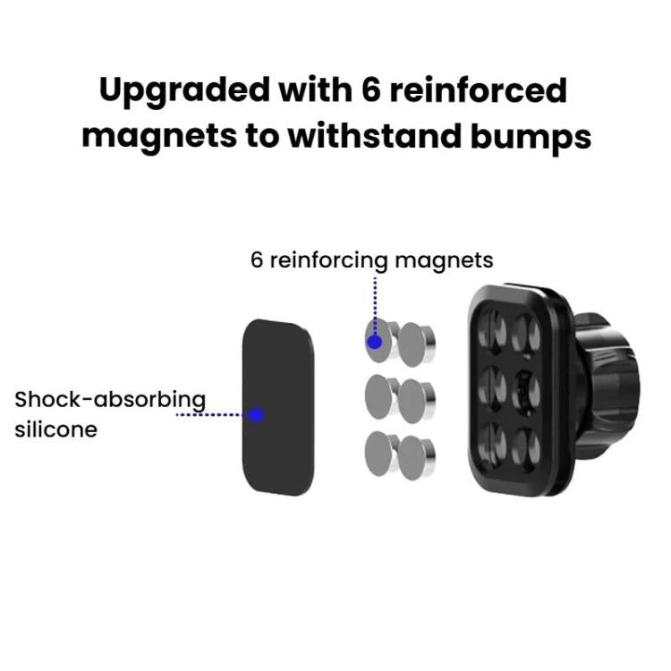 Magnetic Head For Car Phone Mount Accessories For 17mm Ball-Joint Square Magnetic Head, Square