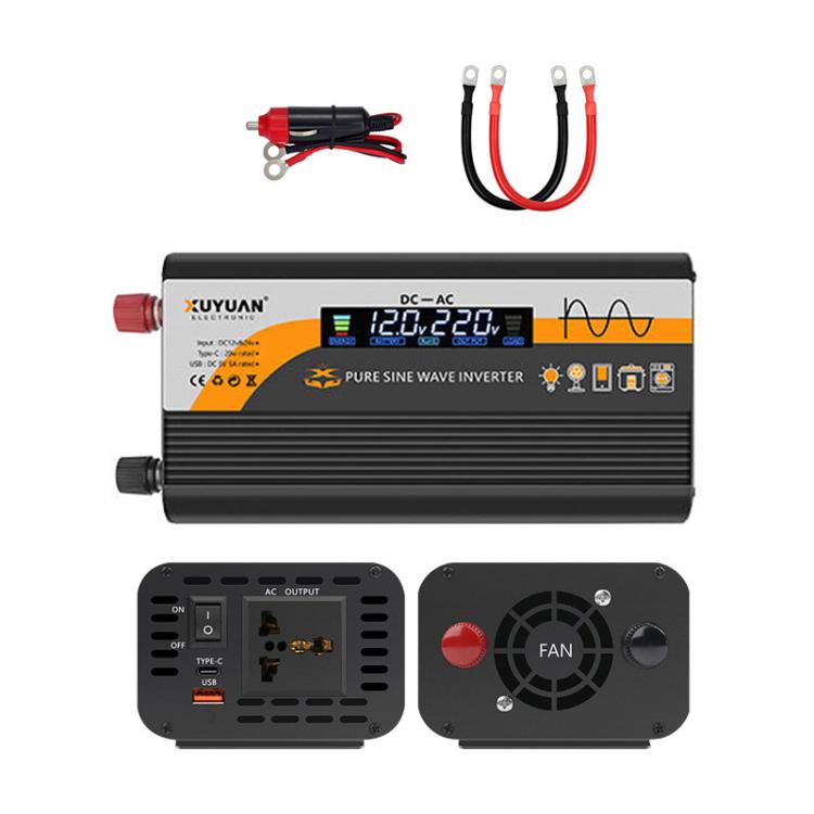 12V / 24V To 220V Pure Sine Wave Inverter Universal Car Power Converter, 800W Black, 1400W Black, 2000W Black, 3000W Black, 3600W Black, 4000W Black, 800W Red, 1400W Red, 2000W Red, 3000W Red