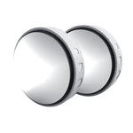 Car Suction Cup Type 360-Degree Adjustable Wide-View Reversing Mirror, Silver Pattern, Black Pattern, White Pattern
