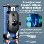 Kewig Motorcycle Riding Phone Mount Universal Quick-Release Phone Clip, Handlebars, Rear View Mirror, Heavy-duty Clamp