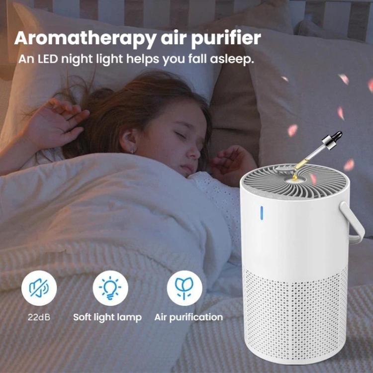 K802-1 Home Touch-Control Air Purifier With Low Noise & LED Light Odor-Eliminating Aromatherapy Air Freshener, K802-1
