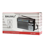 BAIJIALI BJL-667 FM AM SW Multi-Band Radio Portable Radio With Independent Knob, BAIJIALI BJL-667