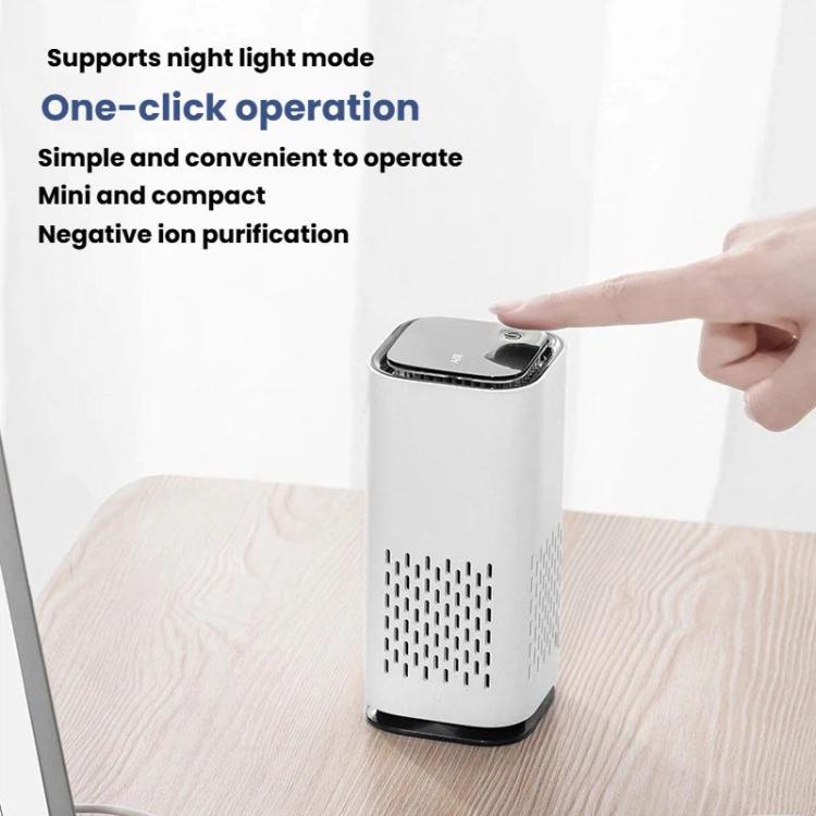 Car Air Purifier Home Office Desktop Negative Ion Compact USB Odor Purifier, A1