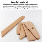 Pottery Clay Carving Art Soft Pottery Wooden Tools Handmade DIY Wooden Skeleton Knife, 5pcs /Pack Wooden Tools
