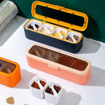 Household 4-Grid Seasoning Box Kitchen Spice Storage Container