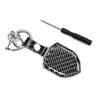 Carbon Fiber Pattern Car Keychain Metal Key Ring