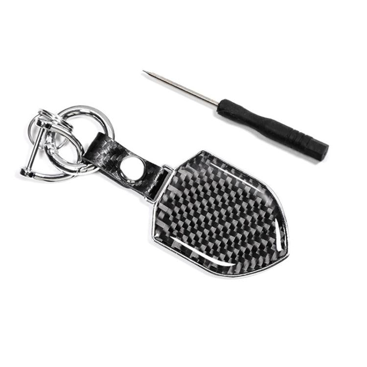 Carbon Fiber Pattern Car Keychain Metal Key Ring