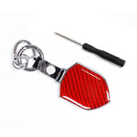 Carbon Fiber Pattern Car Keychain Metal Key Ring