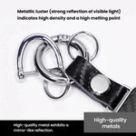 Carbon Fiber Pattern Car Keychain Metal Key Ring