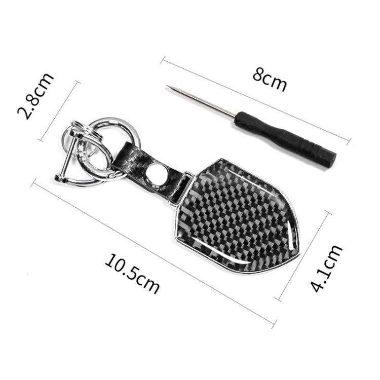 Carbon Fiber Pattern Car Keychain Metal Key Ring