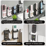 304 Stainless Steel Curling Iron Holder Heat Resistant No Drill Wall Mount with Cord Organizer for Hot Hair Tools