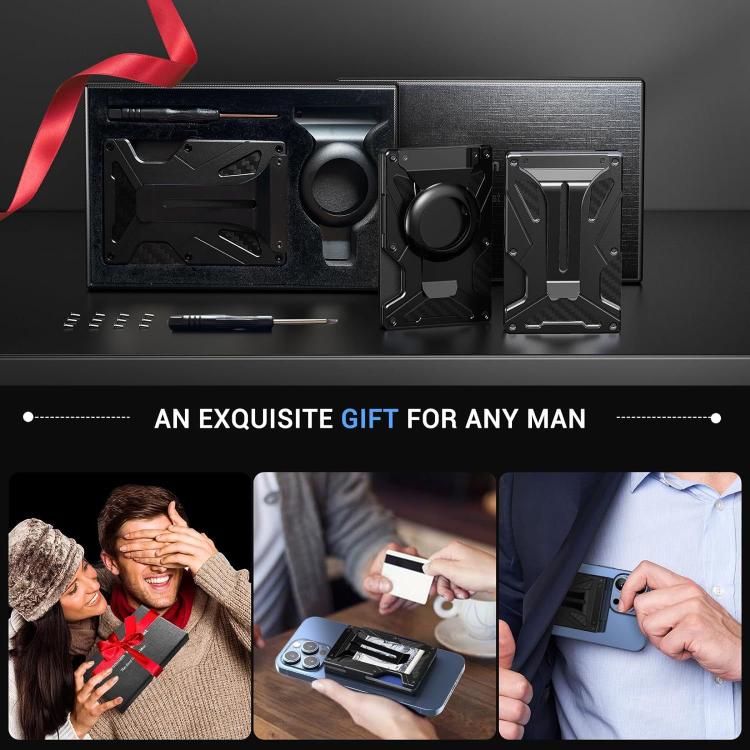 For AirTag 2nd Gen / AirTag 1st Gen Magnetic Card Holder RFID Blocking Wallet