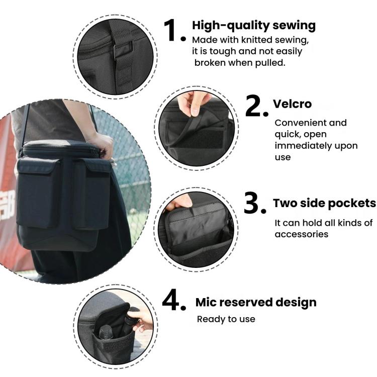Crossbody Bag For Bose S1 Pro And S1 Pro+ Speaker Dual Pocket Shoulder Case, Crossbody Bag