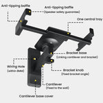 Adjustable Angle Wall Mount Speaker Stand Surround Sound Monitor Speaker Bracket, LKT-383, LKT-383S