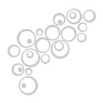 24 PCS 3D DIY Circles Decoration Mirror Wall Stickers for TV Background Home Decor Acrylic Decor Wall Art