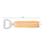 2 PCS Stainless Steel Beer Bottle Opener with Rubber Wood Handle Creative Gift Soda Bottle Driver, Beer Bottle Opener with Handle