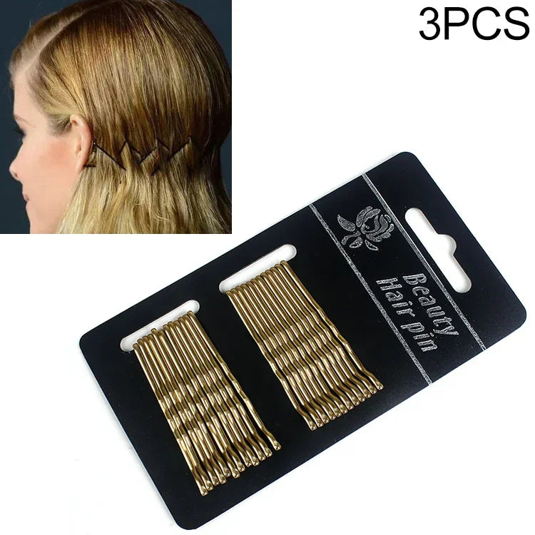 3 PCS Female Black Gold Barrettes Hair Clips Headbands Hair Accessories
