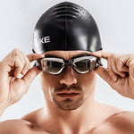 3 in 1 HD Waterproof and Anti-fog Large Frame Siamese Earplugs Swimming Goggles + Swimming Cap + Nose Clip Set for Men and Women, 3 in 1 Swimming Set(Black), 3 in 1 Swimming Set(Blue), 3 in 1 Swimming Set(Pink), 3 in 1 Swimming Set(Silver)