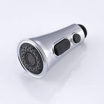 Kitchen Horn Button Switch Pausable Faucet Sprinkler Water Saving Nozzle Sprayer Filter, Plating CP, Drawing BN