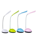 2 PCS Flexible Adjustable Portable Bedroom Reading Desk Lamp LED Night Light for Children, White, Pink, Blue, Green