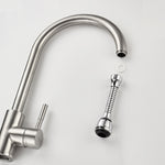 360 Degree Rotate Kitchen Accessories Long Water Bubbler Filter Water Saving Aerator Nozzle Tap, Long Water Bubbler Filter