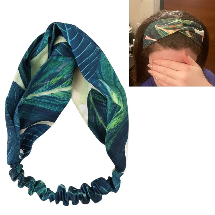 Summer Bohemian Style Hairbands Headbands For Women Retro Cross Knot Turban