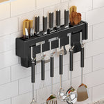 Kitchen Wall-mounted Rack Free Punching Chopsticks Holder, Brushed 30cm, Brushed 40cm, Brushed 50cm, Brushed 60cm, Black 30cm, Black 40cm, Black 50cm, Black 60cm