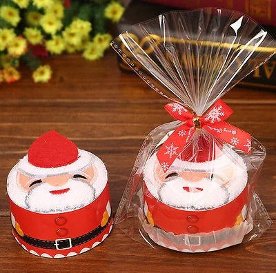 Christmas Creative Cake Towel Gift Washcloth Christmas Cute Towel Presents
