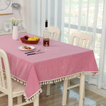 Cloth Cotton Dining Tablecloth Decoration Cloth, 110x140cm, 90x90cm, 120x160cm, 120x120cm