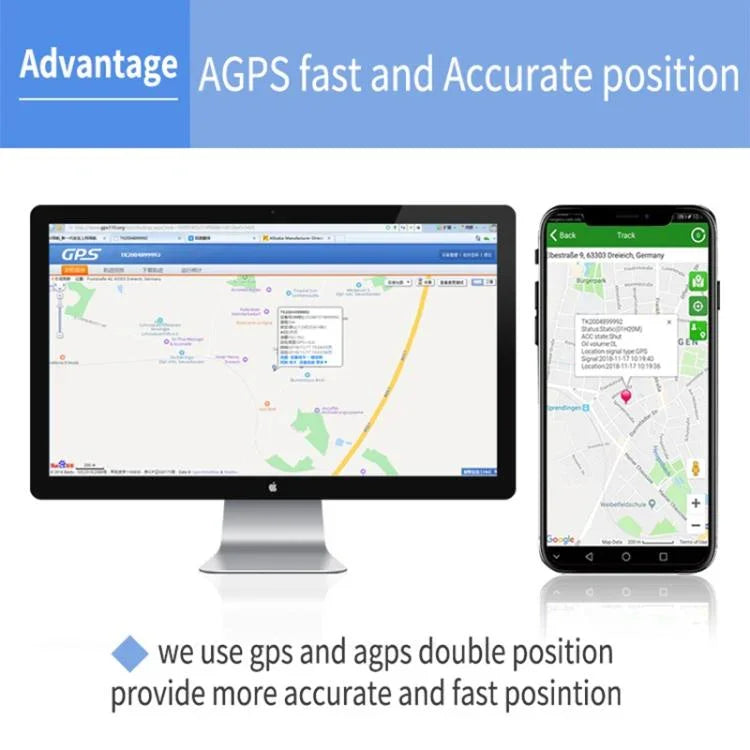TK202B 4G Car Truck Vehicle Tracking GSM GPRS GPS Tracker Support AGPS, Battery Capacity: 5000mAh, 4G 5000mAh