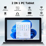 Windows 10, Intel Celeron J3455 Quad Core, Support TF Card & HDMI & BT & Dual WiFi, Not Included Keyboard, N4000 4-Core 8GB+128GB