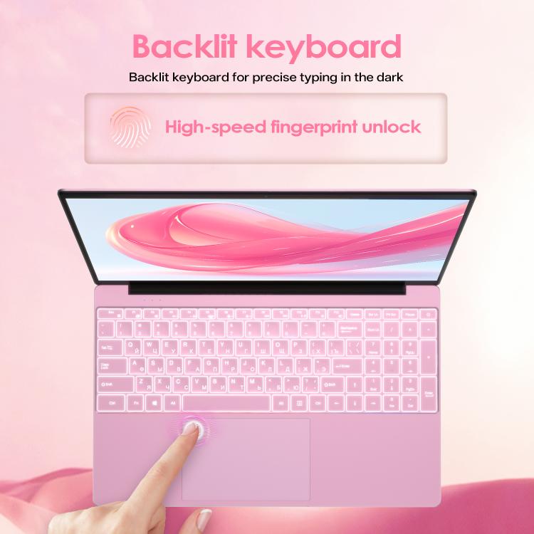 GXMO T152J 15.6 inch Laptop, 16GB+512GB, Windows 11 Pro Intel Celeron N5100 Quad Core, Support Fingerprint Unlock, US Plug, 16GB+512GB, US Plug