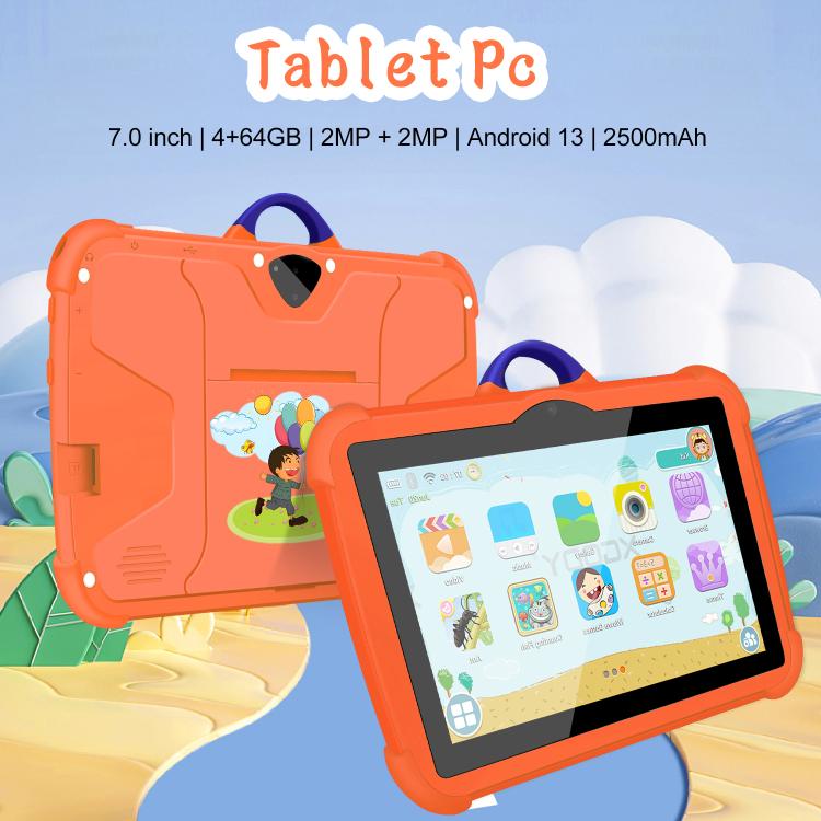 BDF C8 7 inch WiFi Kids Tablet PC, 2GB+32GB, Android 8.1 MTK6735 Octa Core CPU, US Plug, 4GB+64GB