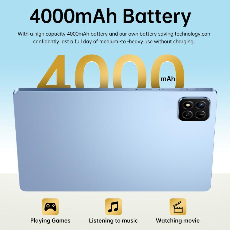 Pad 7 Pro 10.1 inch 4G LTE Tablet PC, 4GB+32GB, Android 10 MTK6755 Octa Core, AU Plug, AU Plug