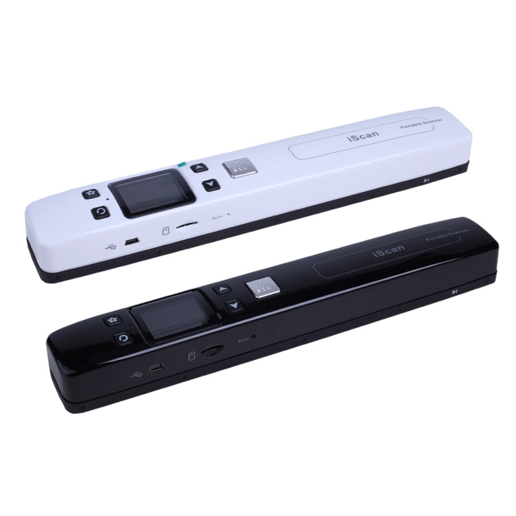 iScan02 Double Roller Mobile Document Portable Handheld Scanner with LED Display,  Support 1050DPI  / 600DPI  / 300DPI  / PDF / JPG / TF, iScan02 White, iScan02 Black